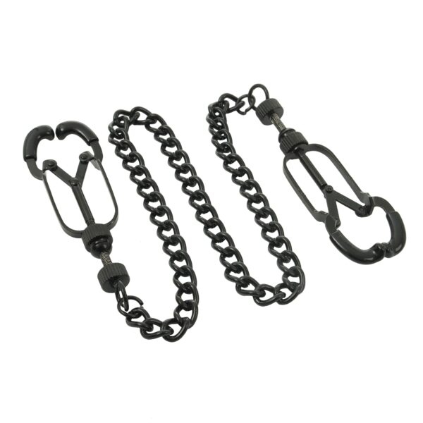 Pinch Tepelklemmen Pinces de Q. Noir bauhaus Verstelbaar Ketting Zwart 4 scaled scaled