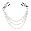 Pinch tepelklemmen Triple link silver verstelbaar met ketting bdsm 3 scaled scaled