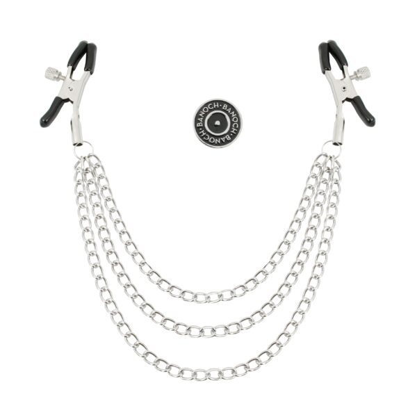 Pinch tepelklemmen Triple link silver verstelbaar met ketting bdsm 6 scaled scaled