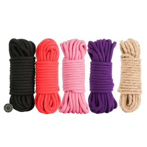 bondagtouw zwart rood roze paars hennep scaled scaled
