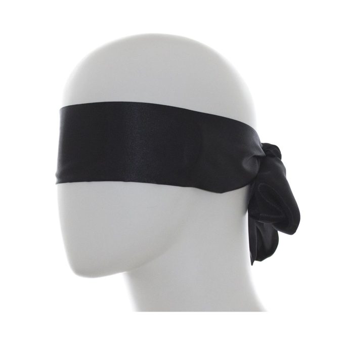 Banoch Blindoek ZwartWit zacht 150 cm 8 cm breed 4