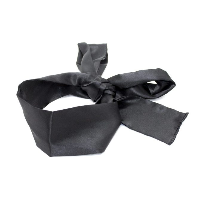 Banoch Blindoek ZwartWit zacht 150 cm 8 cm breed 5