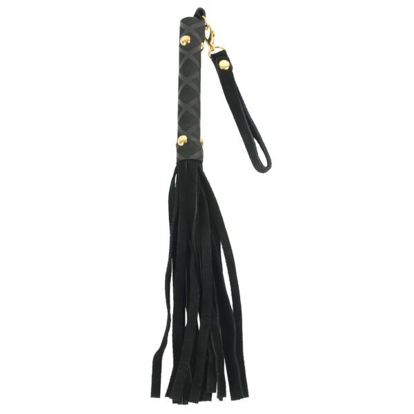 Banoch Flogger klein zwart imitatie suede zweep zacht 30 cm 1 scaled Banoch Flogger klein zwart imitatie suede zweep zacht 30 cm 1 scaled
