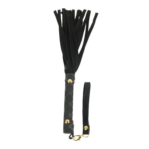 Banoch Flogger klein zwart imitatie suede zweep zacht 30 cm 4 scaled Banoch Flogger klein zwart imitatie suede zweep zacht 30 cm 4 scaled