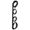 Banoch Spreidstang met klittenband velcro boeien 42 cm lang zwart 4 scaled