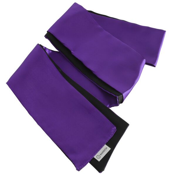 Banoch Blinddoek Zwart Paars zacht 150 cm 8 cm breed 3 scaled