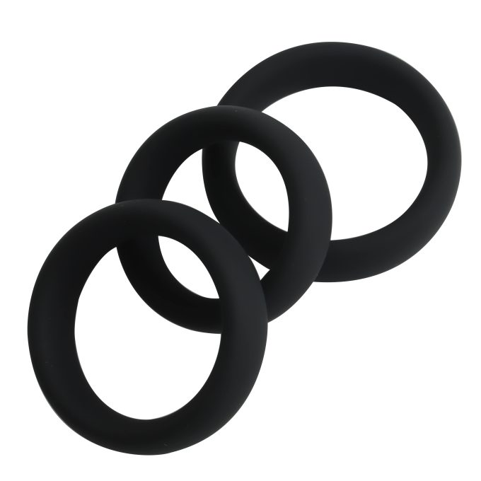 Banoch Cockring set donut trio zwart siliconen O 404550 mm 2 scaled
