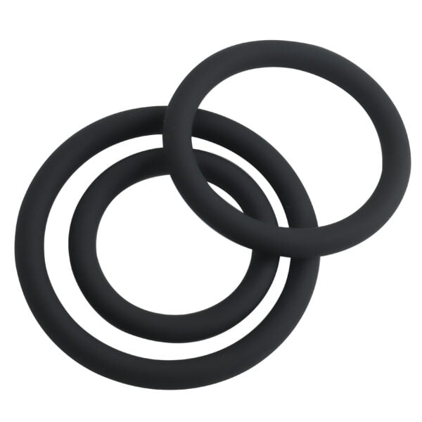 Banoch Cockring trio classic set zwart siliconen O 304050 mm 2 scaled