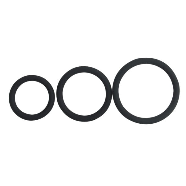 Banoch Cockring trio classic set zwart siliconen O 304050 mm 7 scaled