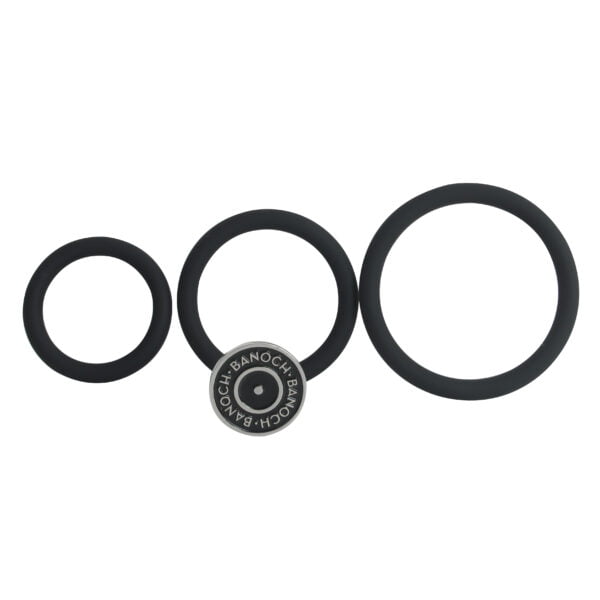 Banoch Cockring trio classic set zwart siliconen O 304050 mm 8 scaled