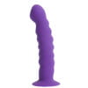Banoch Dildo ribbel paars siliconen met zuignap 145 cm lang max O 3 cm 1 scaled