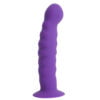 Banoch Dildo ribbel paars siliconen met zuignap 145 cm lang max O 3 cm 3 scaled