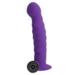 Banoch Dildo ribbel paars siliconen met zuignap 145 cm lang max O 3 cm 7 scaled