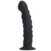 Banoch Dildo ribbel zwart siliconen met zuignap 145 cm lang max O 3 cm 2 scaled