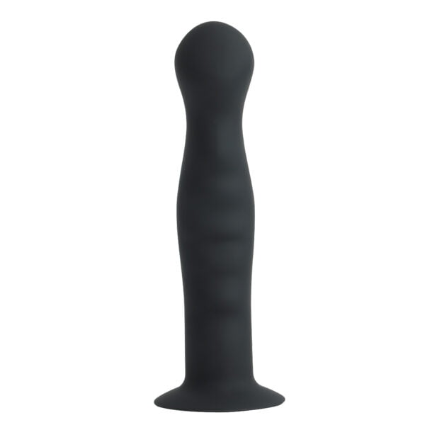 Banoch Dildo ribbel zwart siliconen met zuignap 145 cm lang max O 3 cm 3 scaled