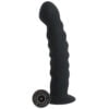 Banoch Dildo ribbel zwart siliconen met zuignap 145 cm lang max O 3 cm 7 scaled