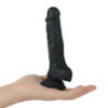 Banoch Dildo zwart siliconen penis met zuignap lengte 20 cm O 43 cm 330 gram scaled