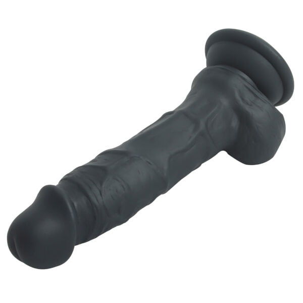 Banoch Dildo zwart siliconen penis met zuignap lengte 20 cm O 43 cm 330 gram 6 scaled