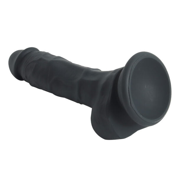 Banoch Dildo zwart siliconen penis met zuignap lengte 20 cm O 43 cm 330 gram 8 scaled