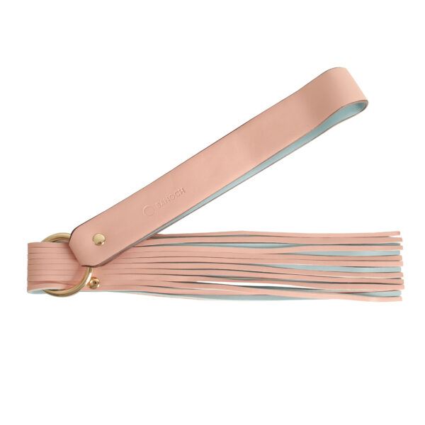 Banoch flogger flat blauw roze pu leer 50 cm BDSM 5 scaled
