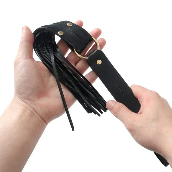 Banoch flogger flat zwart pu leer 50 cm BDSM 5 scaled