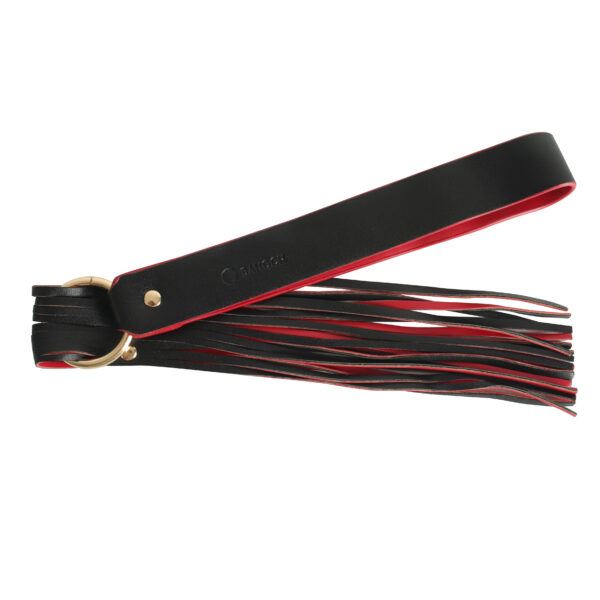 Banoch flogger flat zwart rood pu leer 50 cm BDSM 1 scaled