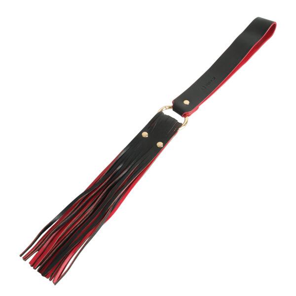 Banoch flogger flat zwart rood pu leer 50 cm BDSM 2 scaled