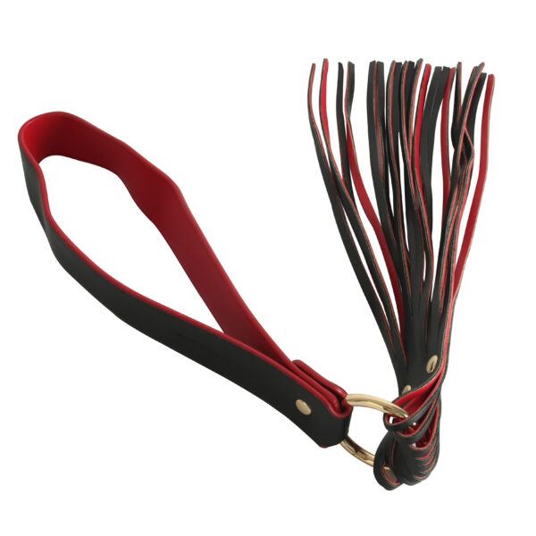 Banoch flogger flat zwart rood pu leer 50 cm BDSM 5 scaled