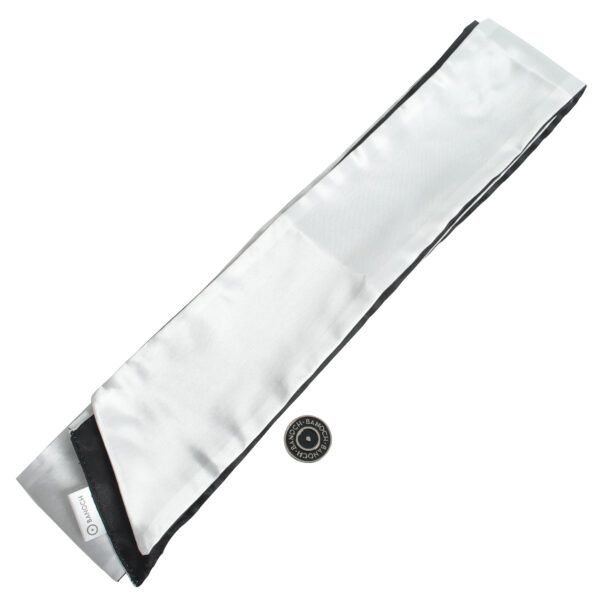 Banoch Blindoek ZwartWit zacht 150 cm 8 cm breed 1 scaled