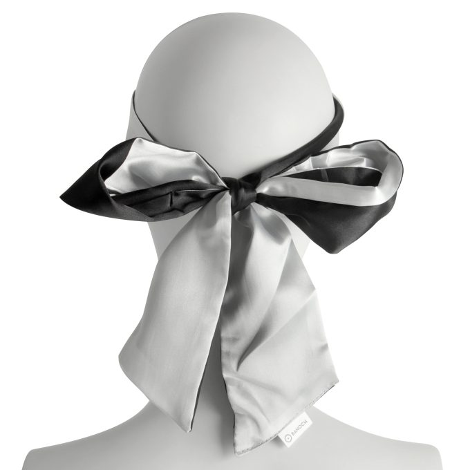 Banoch Blindoek ZwartWit zacht 150 cm 8 cm breed 2 scaled