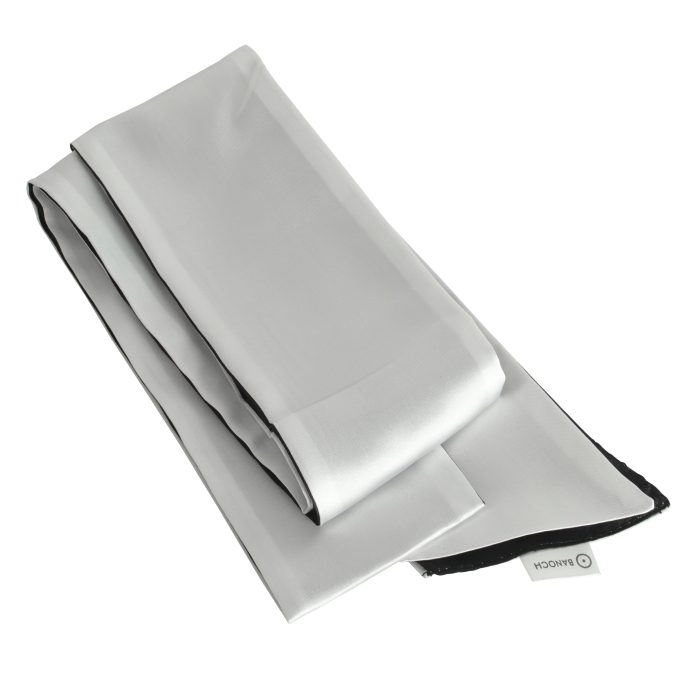 Banoch Blindoek ZwartWit zacht 150 cm 8 cm breed 6 scaled