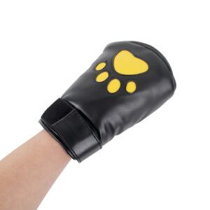 Banoch Perrito Mittones dog paws mittens bondage PU Leer geel voetje puppy play 1 scaled
