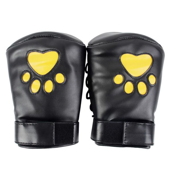 Banoch Perrito Mittones dog paws mittens bondage PU Leer geel voetje puppy play 4 scaled Banoch Perrito Mittones dog paws mittens bondage PU Leer geel voetje puppy play 4 scaled