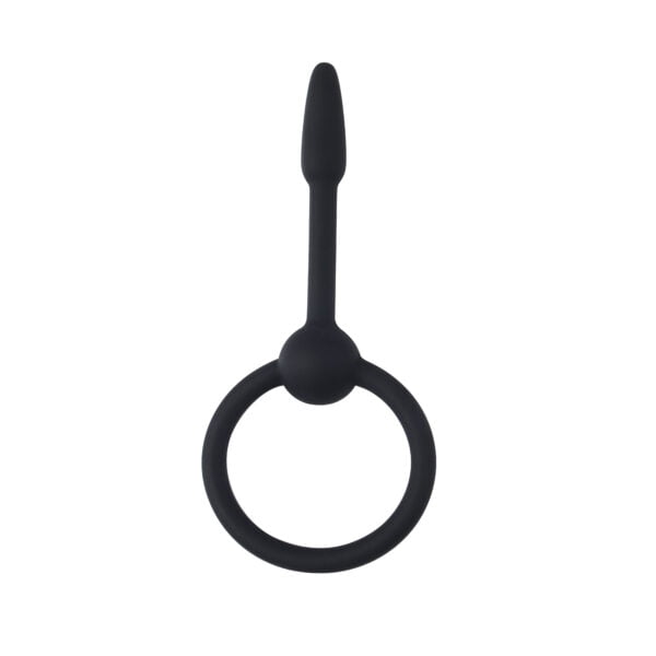 Insertable Penisplug Ahyi max. O 9 mm siliconen zwart 2 scaled