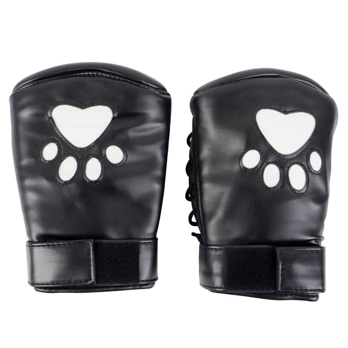 Banoch Perrito Mittones dog paws mittens bondage PU Leer Wit Voetje puppy play 1 scaled