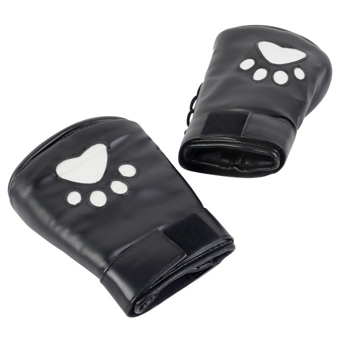 Banoch Perrito Mittones dog paws mittens bondage PU Leer Wit Voetje puppy play 4 scaled