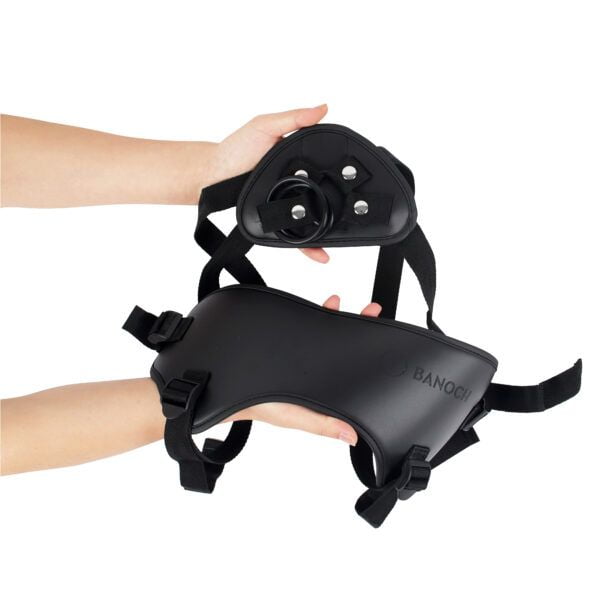 Banoch Strap on harnas voor dildos – verstelbaar in lengte – zacht neopreen om de heupen – universeel door 3 verschillende ringen 4 scaled