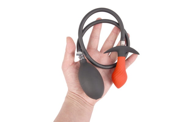 Banoch Buttplug inflatable red rode siliconen opblaasbare anaal plug 1 scaled