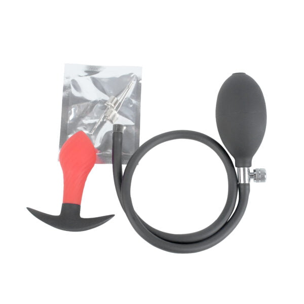 Banoch Buttplug inflatable red rode siliconen opblaasbare anaal plug 3 scaled