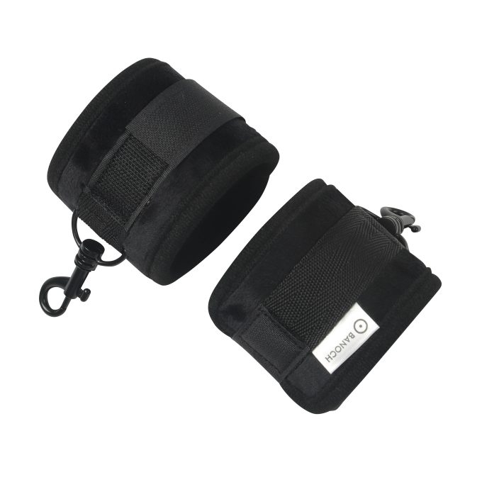 Banoch Cuffs blindfold Soft Bdsm Zwart Klittenband handboeien bondage 10 scaled