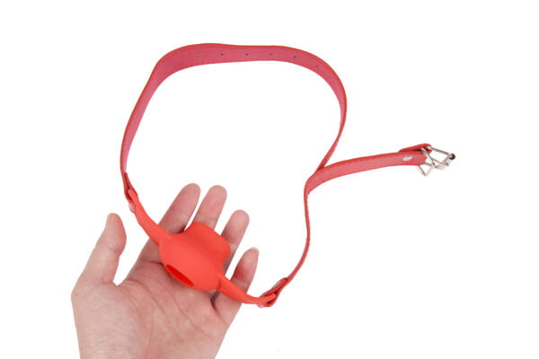 Banoch Gag open rood siliconen verstelbare pu leren band 1 scaled