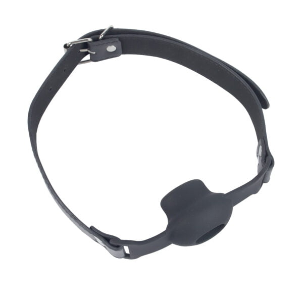 Banoch Gag open zwart siliconen verstelbare pu leren band 2 scaled