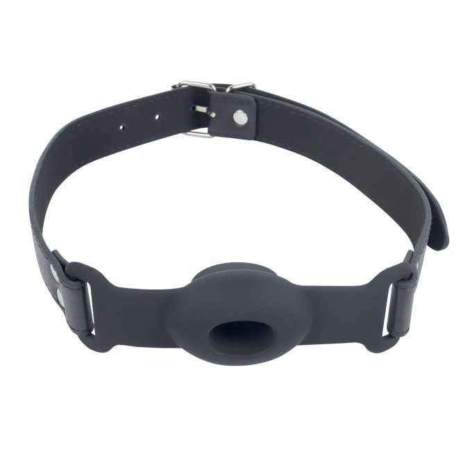 Banoch Gag open zwart siliconen verstelbare pu leren band 3 scaled