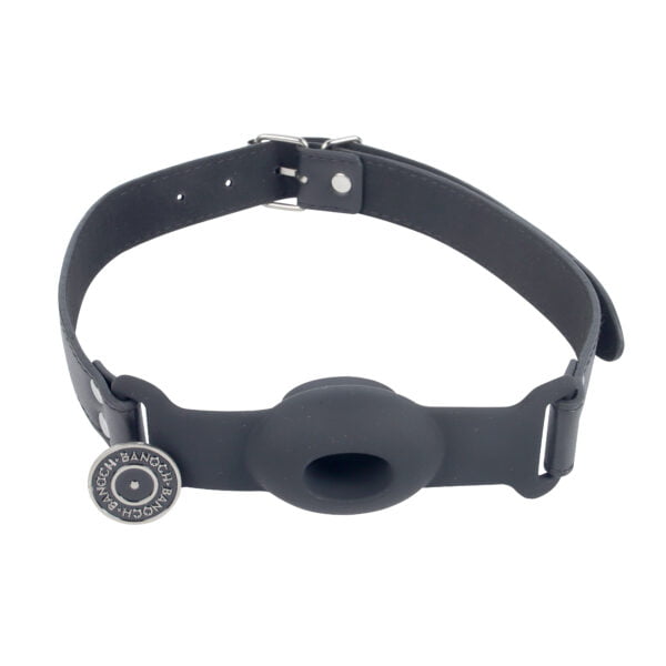 Banoch Gag open zwart siliconen verstelbare pu leren band 4 scaled