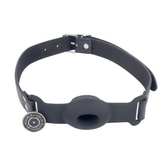 Banoch Gag open zwart siliconen verstelbare pu leren band 4 scaled