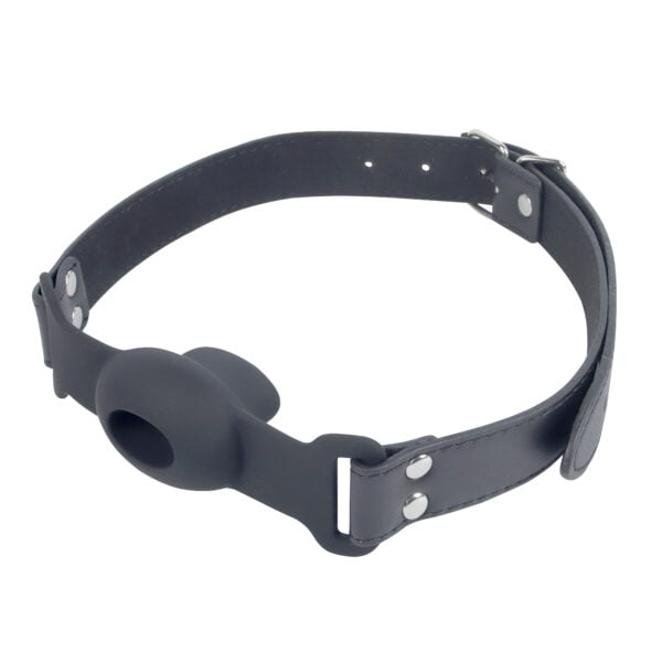 Banoch Gag open zwart siliconen verstelbare pu leren band 5 scaled