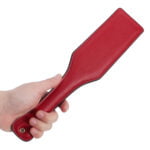 Banoch paddle roodzwart Bolle en vlakke kant imitatie leer 33 cm 7 cm BDSM 4 scaled