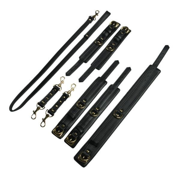Banoch luxe bondageset zwart handboeien enkelboeien collar leash pu leer opbergtas 1 scaled Banoch luxe bondageset zwart handboeien enkelboeien collar leash pu leer opbergtas 1 scaled