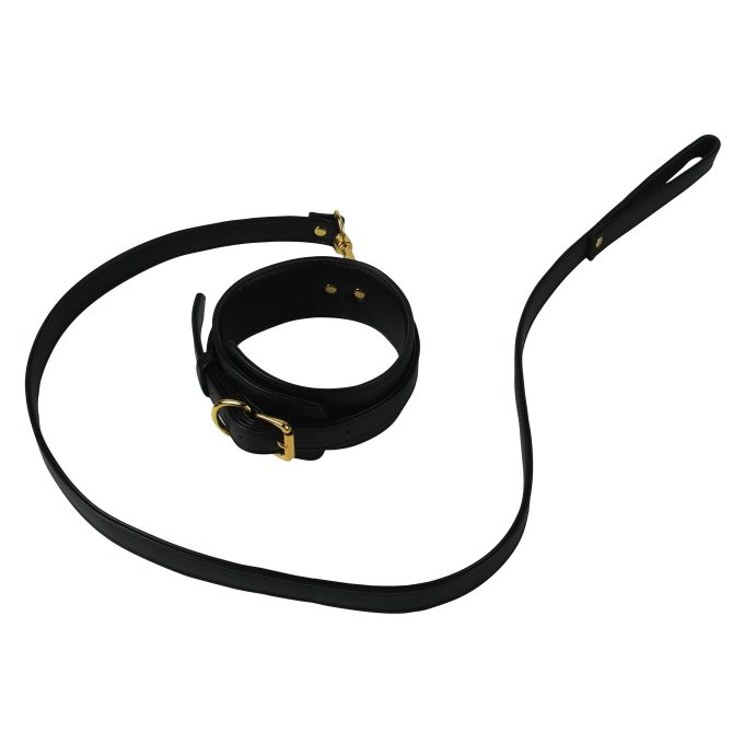 Banoch luxe bondageset zwart handboeien enkelboeien collar leash pu leer opbergtas 2 1 scaled