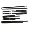 Banoch luxe bondageset zwart handboeien enkelboeien collar leash pu leer opbergtas 23 scaled